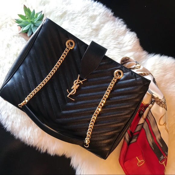 ysl monogram shopper tote